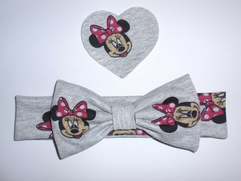 Opaska na głowę - dla dziewczynki - z kokardką - wiązana - zaplatana