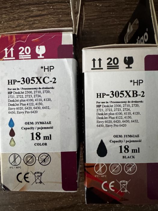 Sprzedam komplet tuszy zamiennych do drukarki HP