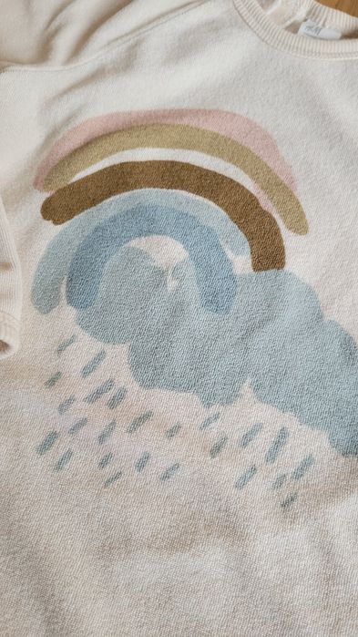 Bluza frotte H&M exclusive stan idealny 98 tęcza