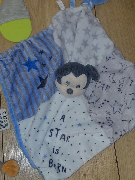Zestaw 3 sensorycznych przytulanek dla dziecka tygrysek myszka słonik
