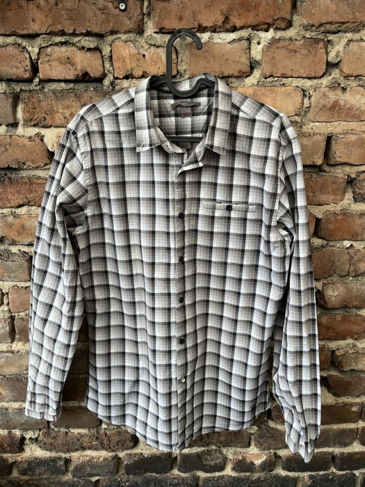 Koszula w kratę odcienie szarości elegant roz m