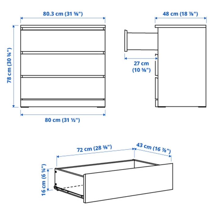 Cómoda Malm Ikea