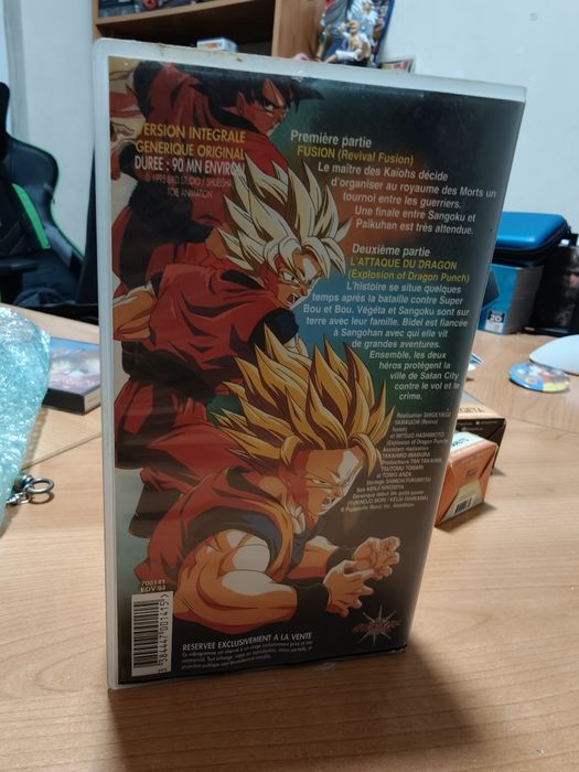Postal Dragon ball Z O filme Cassete Francesa punho do dragão e  Fusão