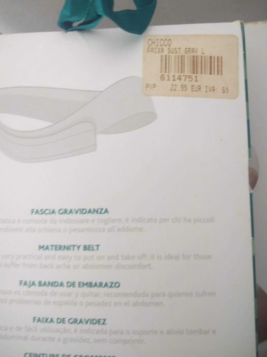 Faixa ou Cinto de Gravidez nova na caixa