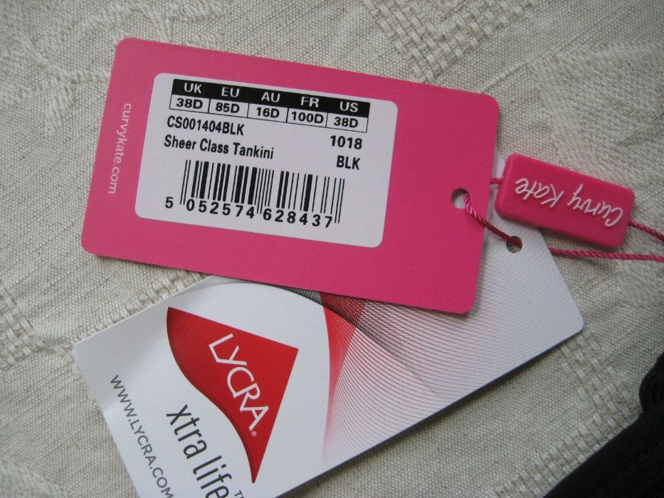 Curvy Kate tankini góra stroju kąpiel. 85D 38D fiszbiny wbudow stanik