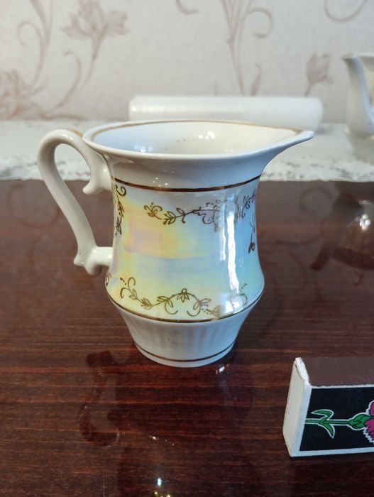 Красивый перламутровый сервиз в восточном стиле, 6 персон, 14 предмет