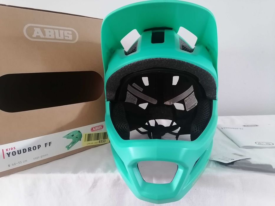 Kask rowerowy fullface Abus Youdrop FF Sage Green S 48-55cm