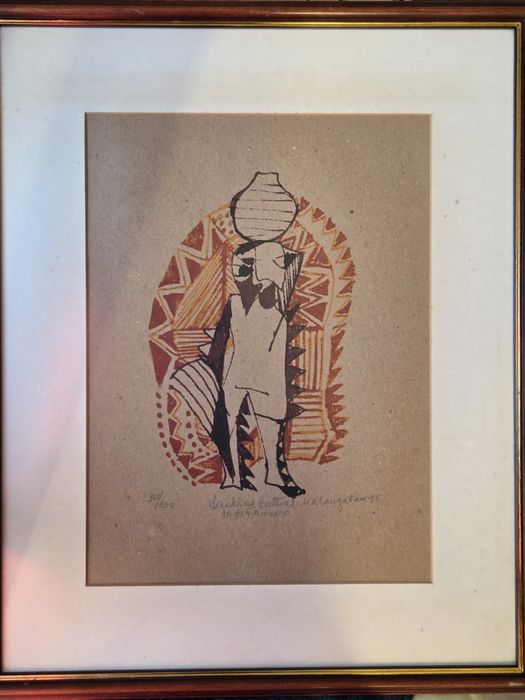 Serigrafia assinada Malangatana