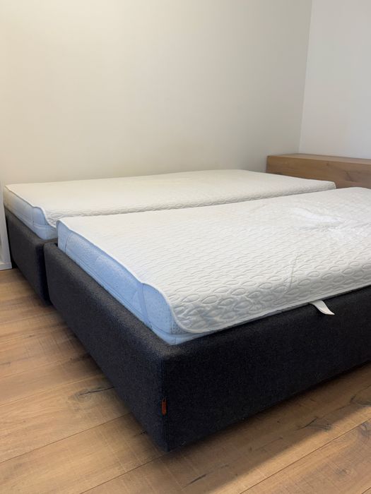 ŁÓŻKO NAP POJEDYNCZE 100x200 cm z materacem i stelarzem (dwie sztuki)