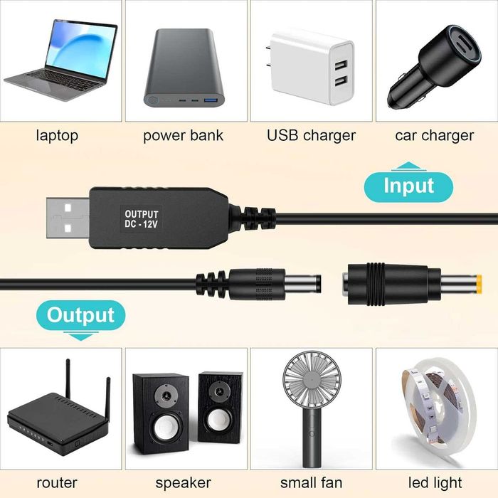Кабель для роутера от павербанка. Для интернета 5-12в