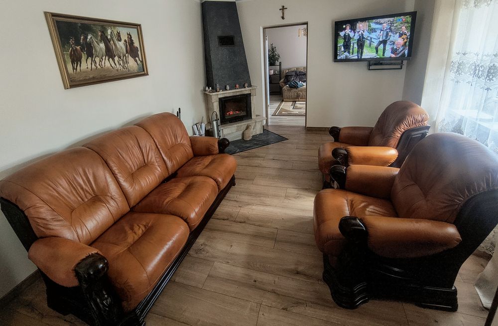 Skórzany komplet wypoczynkowy