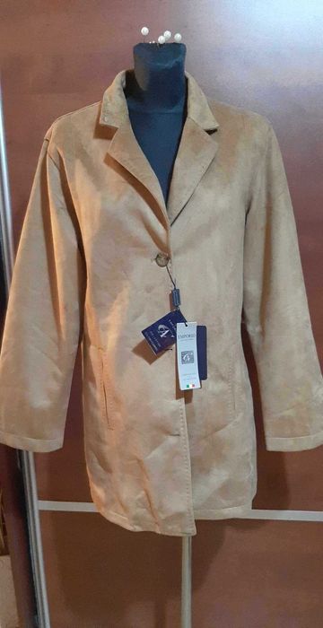 Płaszcz zamszowy Emporio Armani
