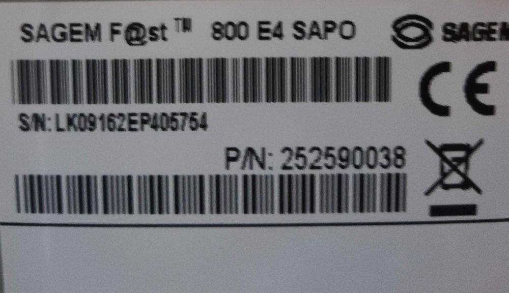 Sagem Fast 800 E4 SAPO ADSL Modem64740064110465122