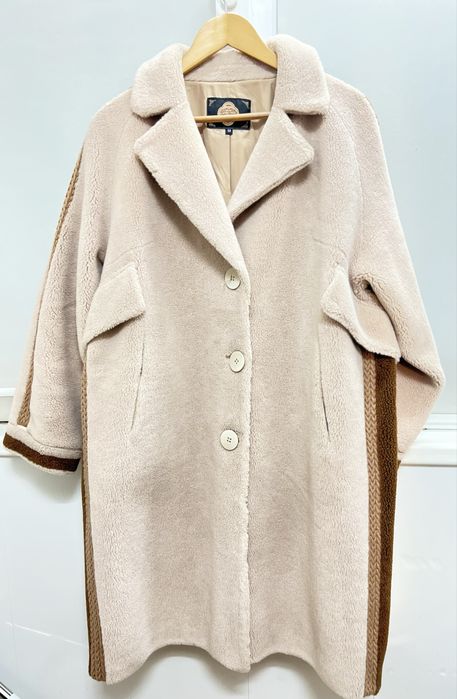 Модна, стильна шубка-пальто Тедді, овчина, 58 розмір