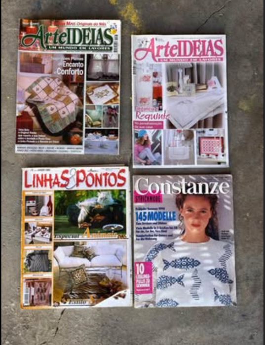 Lote de livros e revistas