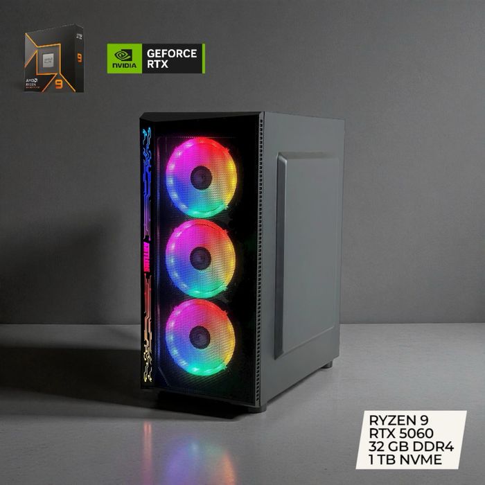 Новий топ ПК Ryzen 9 / RTX 5060 8 Gb / 32GB / SSD 1TB — 38 999 грн!