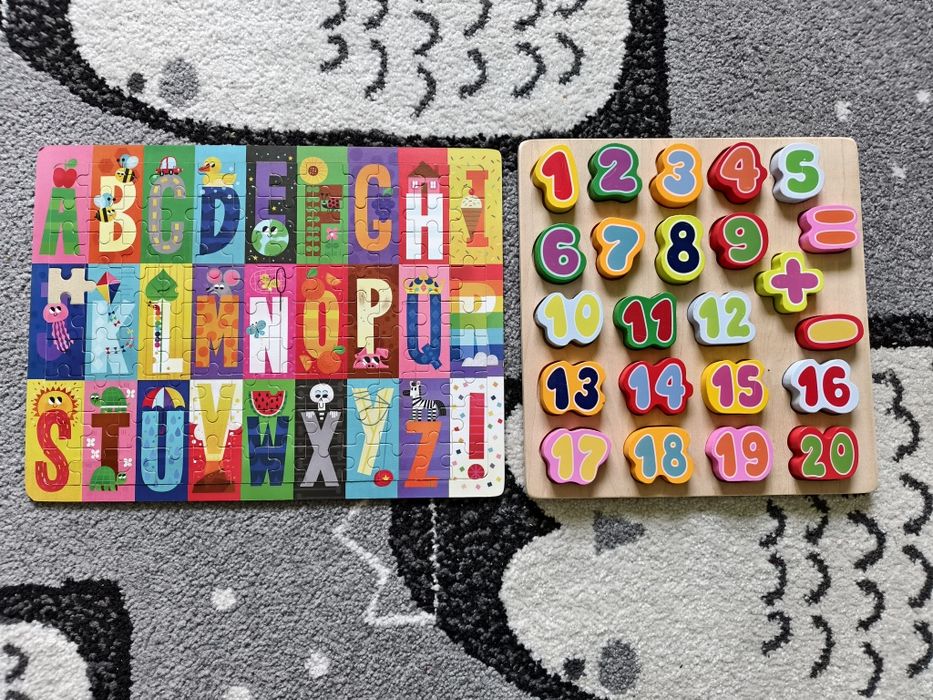 Układanki litery i cyfry