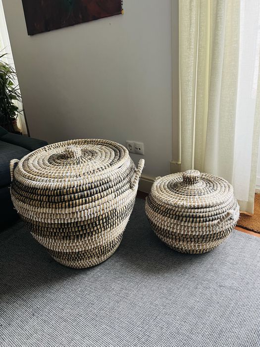 Dupla de cestos marroquinos