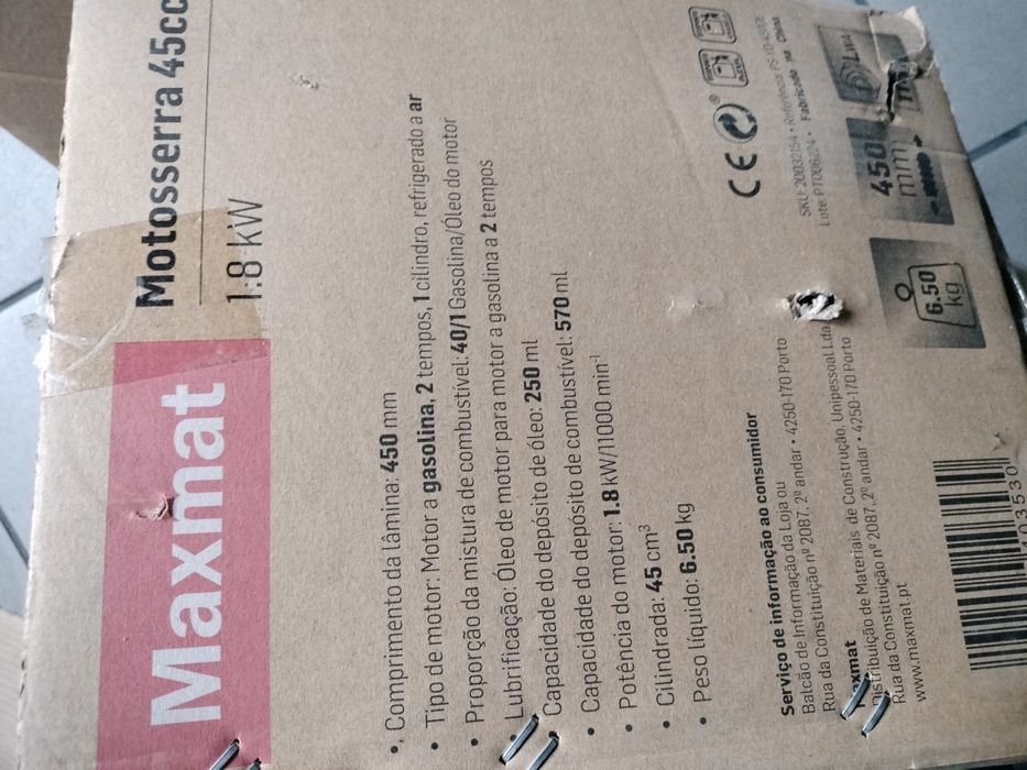 Motosserra Maxmat 45 cc nova