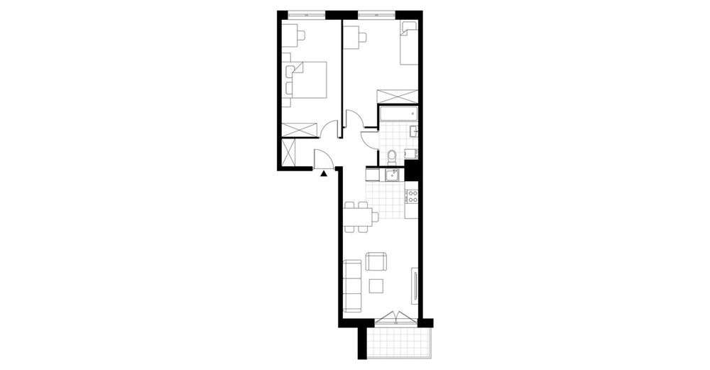 3-pokojowe mieszkanie 61m2 + loggia Bezpośrednio