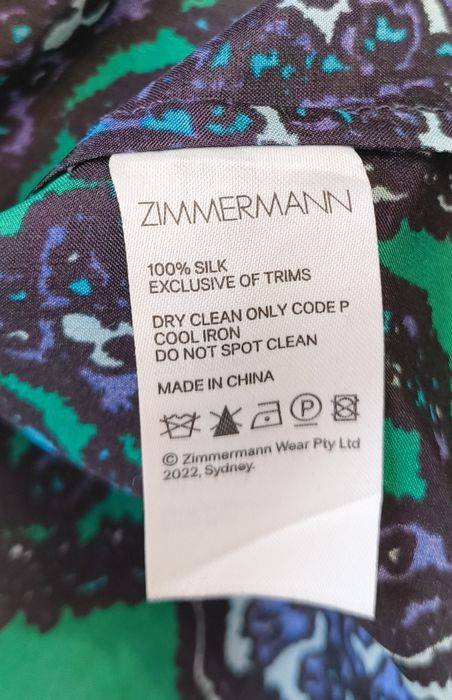 Zimmermann 0ryginalny Top 100% Jedwab