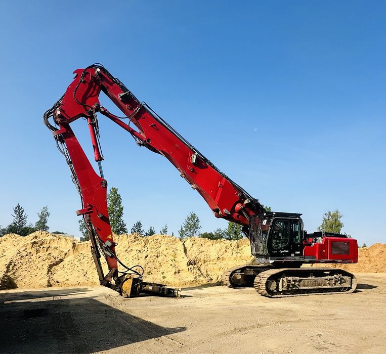 Wynajem koparki wyburzeniowej dlugie ramie wyburzenia uslugi transport