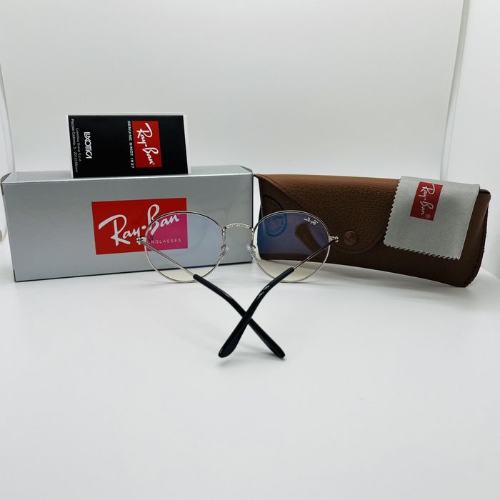 Круглые очки для стиля, имиджа|Оправа Ray Ban Round Metal 3447 Silver