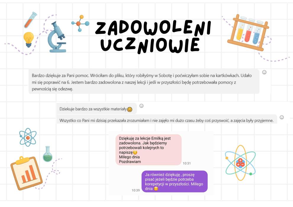 Stacjonarne Korepetycje z CHEMII Różanka, Psie Pole LICEUM/Matura