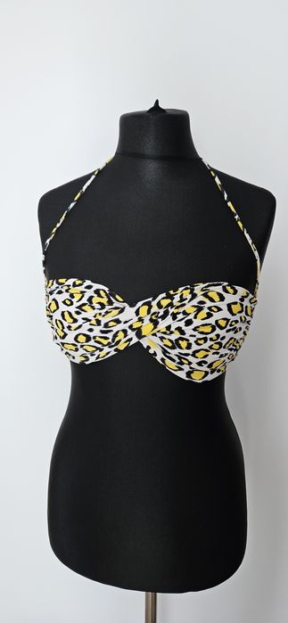 Góra stroju kostium kąpielowy motyw zwierzęcy lampart tygrys S koci 36