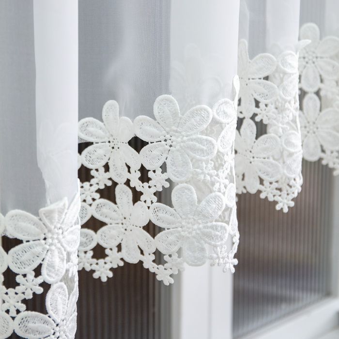 Gotowa firana z etaminy 160x400 z gipiurą