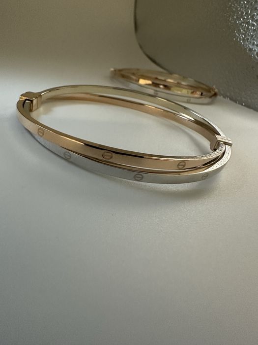 Браслет від 8.77г Cartier Love - золото червоне і біле 585 проба
