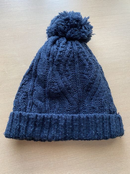 Damska granatowa ocieplana czapka