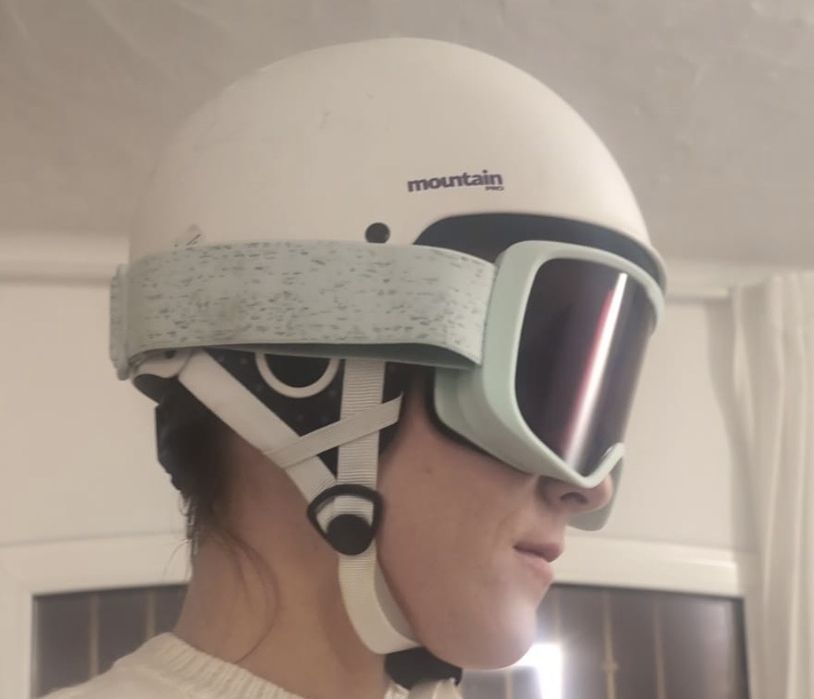 Capacete e oculos para Neve