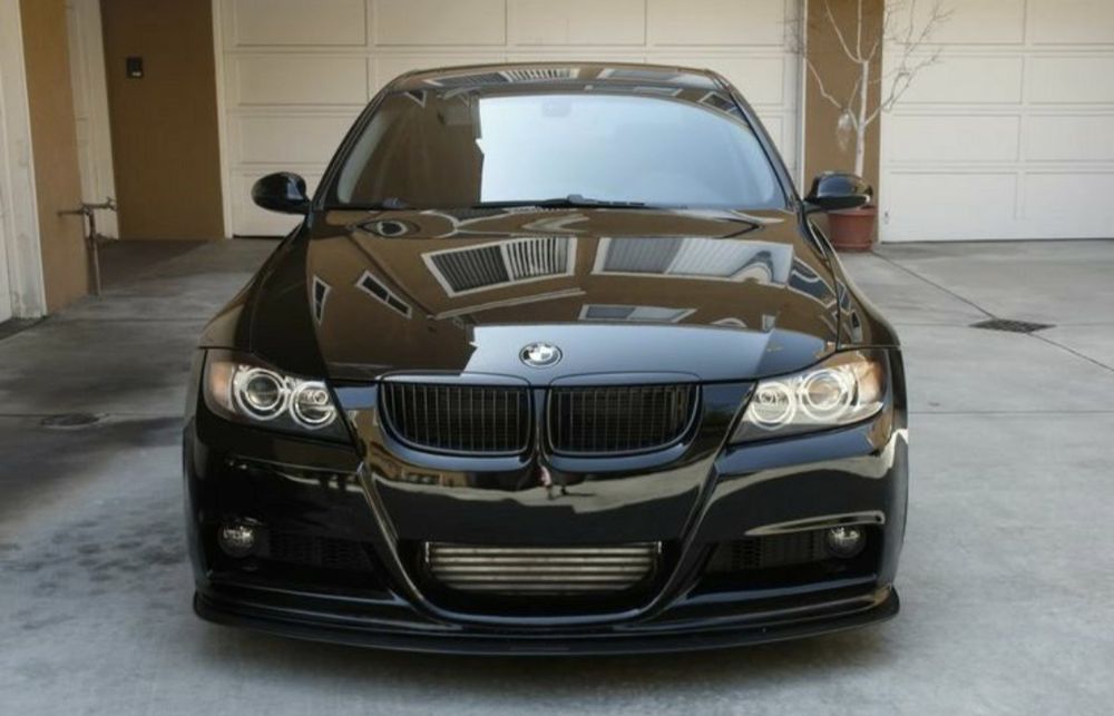 BMW Nerki Atrapy Przedniego Grilla E90 E91 Przedlfit Czarny Połysk