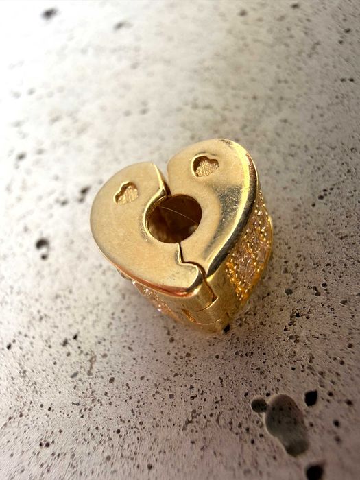 Złota przywieszka charms SERCE – złoto 585 - 2,05 g p.793