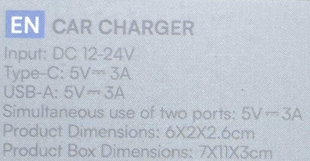 Nowa ładowarka samochodowa Wesdar PD20W USB-A + USB-C