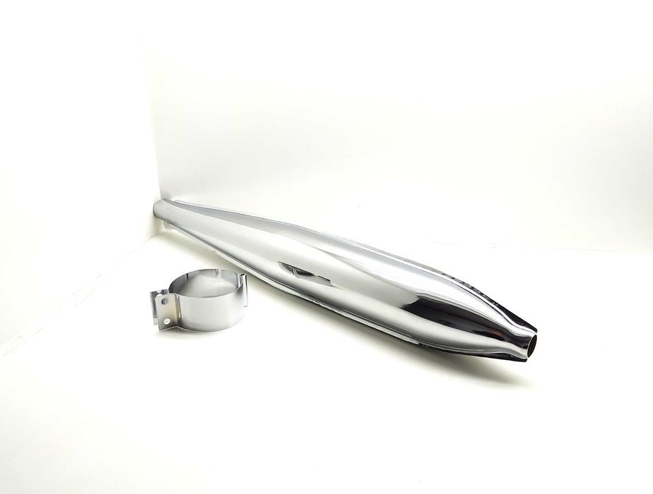 Tłumik WSK 125 chromowany + mocowanie