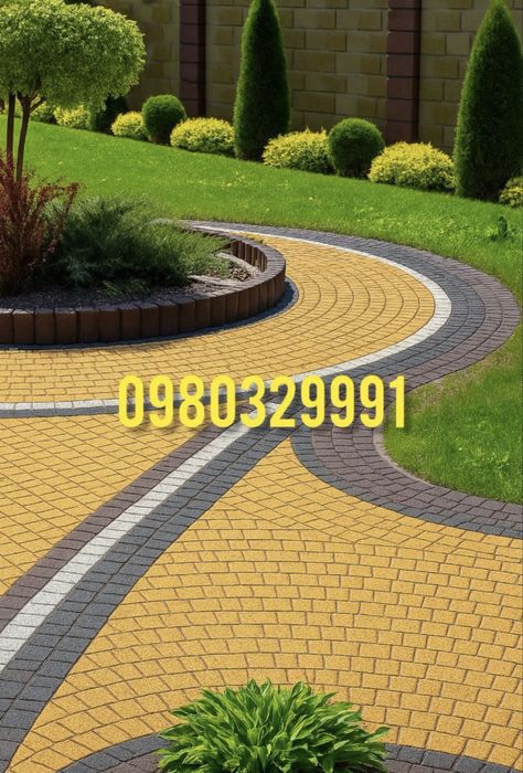 Вкладання бруківки та Та встановлюємо Поребрик