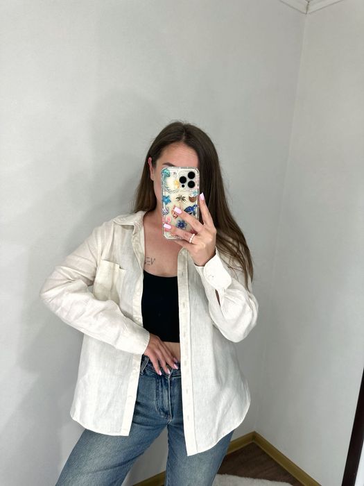 Лляна сорочка H&M, розмір M