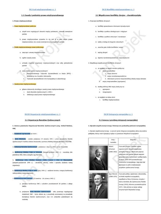 Notatki maturalne - Wiedza o społeczeństwie WOS - 1 2 3 4 klasy liceum
