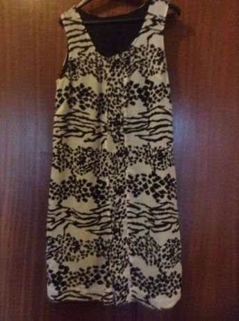 Vestido maxi de verão castanho e branco 40 e outros vestidos