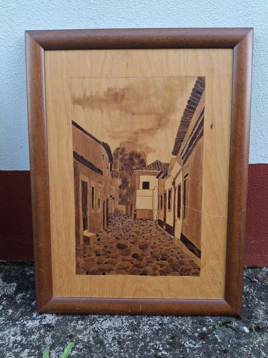 Quadros em Pirogravura em madeira64740610326018121