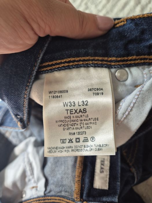 Granatowe męskie jeansy Wrangler,r.M/L