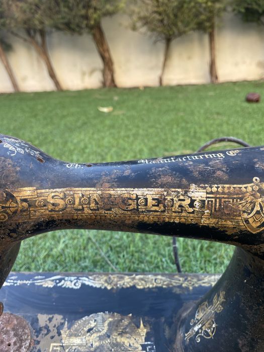 Máquina de costura Singer, decorativo, antigo egito