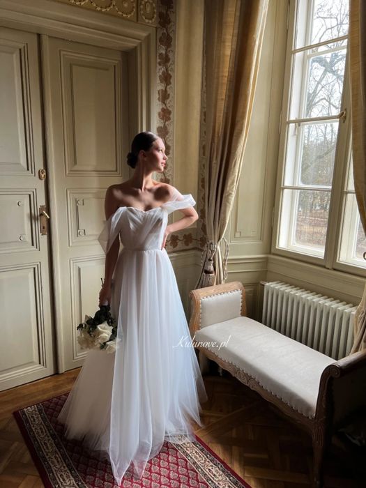 Suknia ślubna Selena kulunowe XS tiulowa