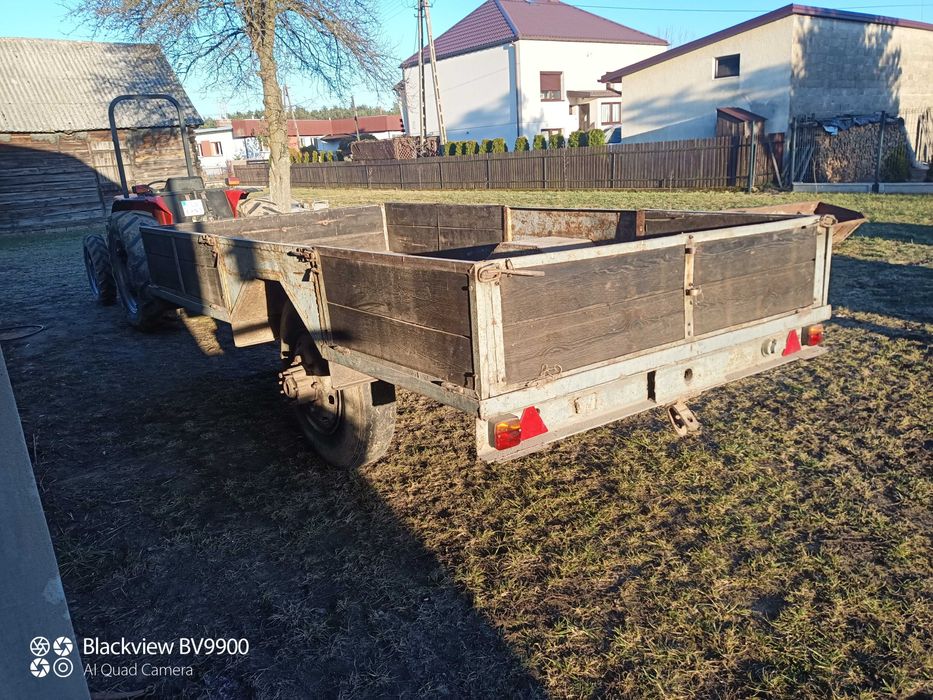 Przyczepa rolnicza jedno osiowa sztywna  bardzo mocna 400x210