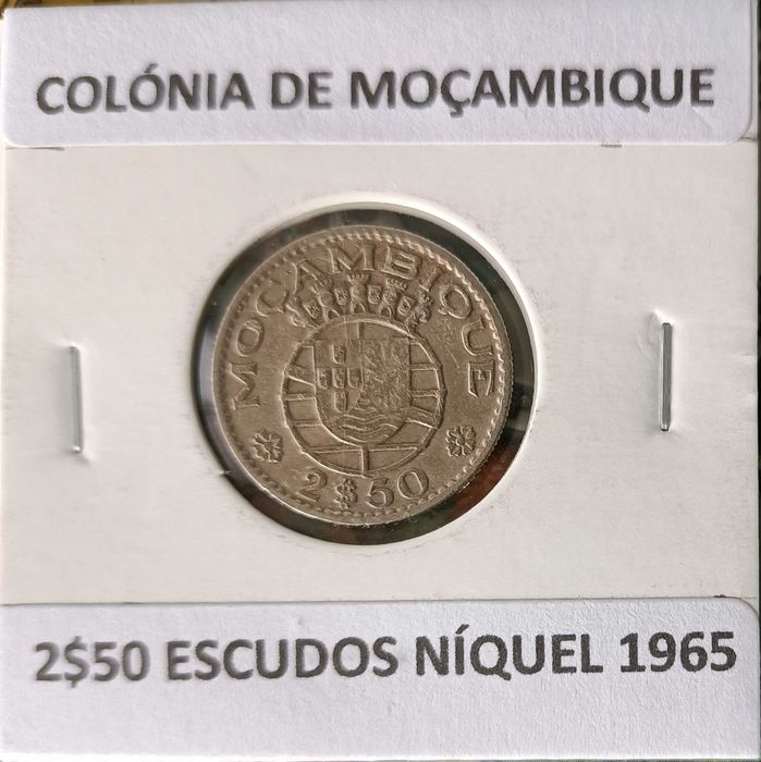 Moedas Portuguesas 2$50 Escudos da Ex Colónia Ultramarina Moçambique