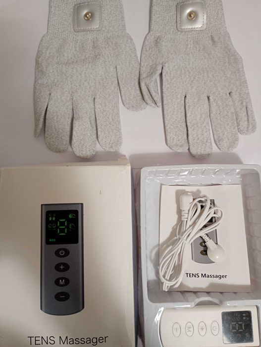 luvas de massagem tens. Novas