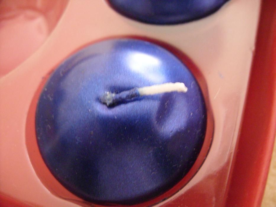 Conjunto 4 Velas Azuis Brilhantes - Novas