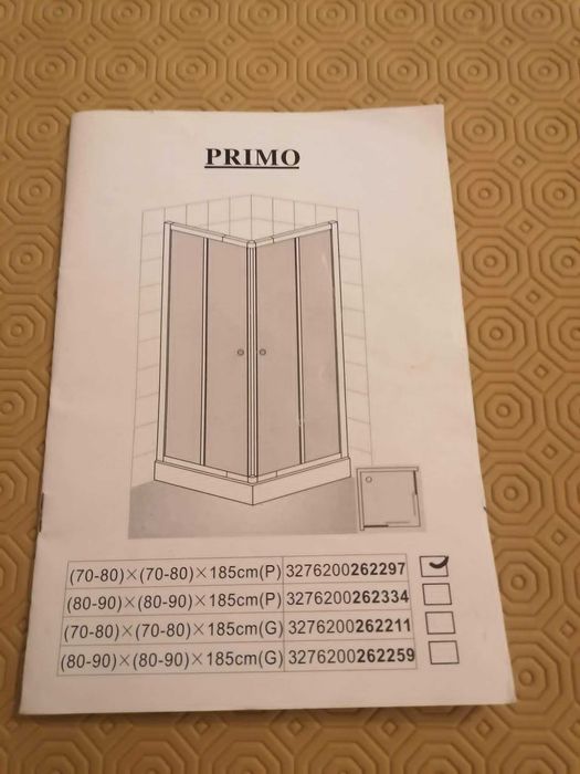 Divisória de duche de canto em alumínio e PVC com abertura de correr regulável